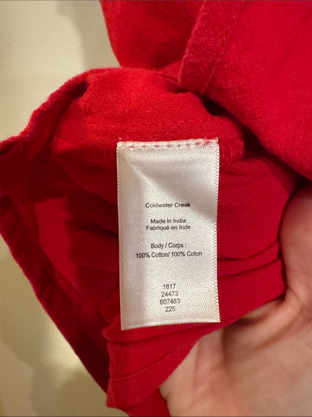 Coldwater Creek Red Short-Sleeve Pintuck Blouse - Picture 5 of 5